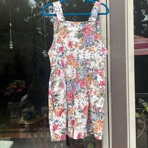 VTG. Floral overall shorts from At Last Studio